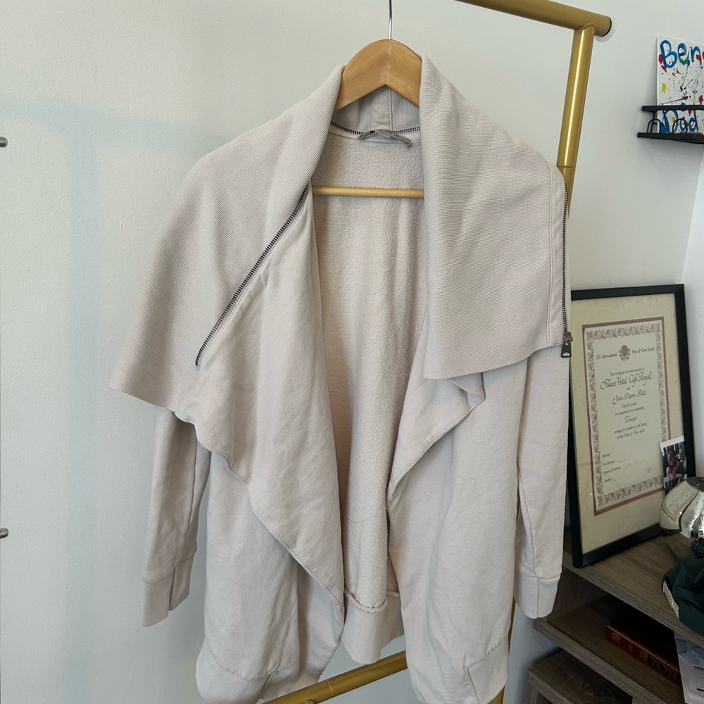 Cream Waterfall Cardigan